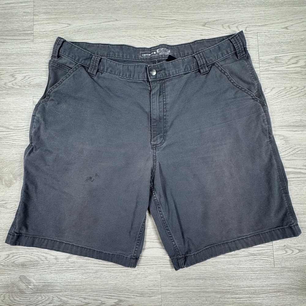 Carhartt‎ Mens Rugged Flex Canvas Work Shorts Relaxed Fit Grey 42 Cargo Pockets